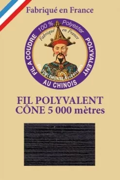 Fil Polyester Grand Cône 150 - Charbon