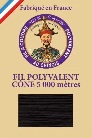 Fil Polyester Grand Cône 180 - Noir 1 Fil Polyester Grand Cône 180 - Noir
