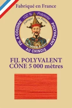 Fil Polyester Grand Cône 380 - Coquelicot