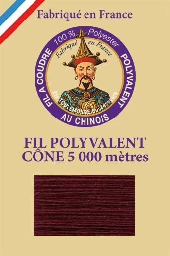 Fil Polyester Grand Cône 450 - Aubergine 1 Fil Polyester Grand Cône 450 - Aubergine