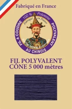 Fil Polyester Grand Cône 7330 - Soie Bleue