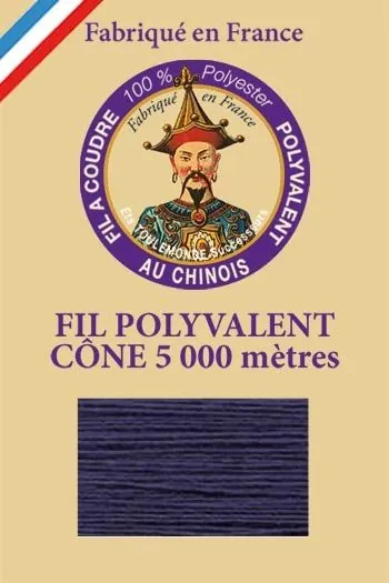 Fil Polyester Grand Cône 7330 - Soie Bleue 1 Fil Polyester Grand Cône 7330 - Soie Bleue