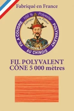 Fil Polyester Grand Cône 998 - Orange Fluo