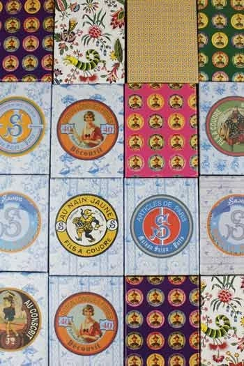 Fils Broderie-couture Boite Vide Toile De Jouy Rouge 4 Fils Broderie-couture Boite Vide Toile De Jouy Rouge – Image 4