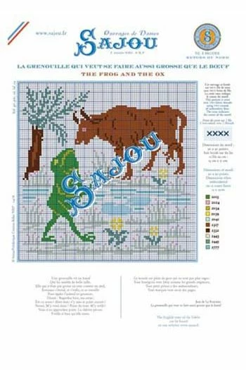Fils Broderie Point De Croix La Grenouille Qui Veut… 2 Fils Broderie Point De Croix La Grenouille Qui Veut… – Image 2