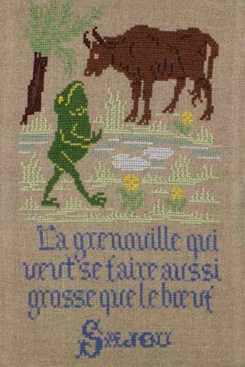 Fils Broderie Point De Croix La Grenouille Qui Veut… 1 Fils Broderie Point De Croix La Grenouille Qui Veut…
