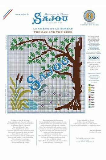 Fils Broderie Point De Croix Le Chêne Et Le Roseau 2 Fils Broderie Point De Croix Le Chêne Et Le Roseau – Image 2