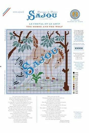 Fils Broderie Point De Croix Le Cheval Et Le Loup 2 Fils Broderie Point De Croix Le Cheval Et Le Loup – Image 2