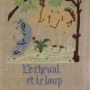 Fils Broderie Point De Croix Le Cheval Et Le Loup