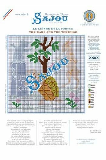 Fils Broderie Point De Croix Le Lièvre Et La Tortue 2 Fils Broderie Point De Croix Le Lièvre Et La Tortue – Image 2