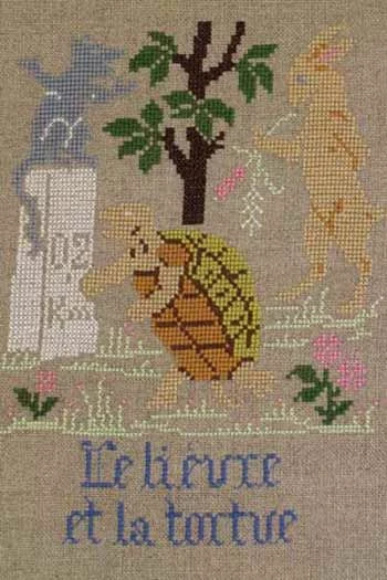 Fils Broderie Point De Croix Le Lièvre Et La Tortue 1 Fils Broderie Point De Croix Le Lièvre Et La Tortue