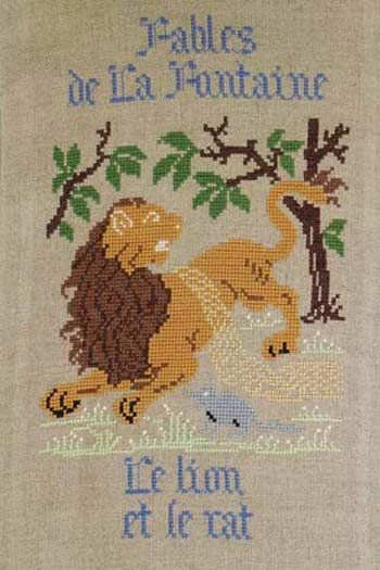 Fils Broderie Point De Croix Le Lion Et Le Rat 1 Fils Broderie Point De Croix Le Lion Et Le Rat