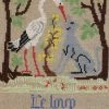 Fils Broderie Point De Croix Le Loup Et La Cigogne