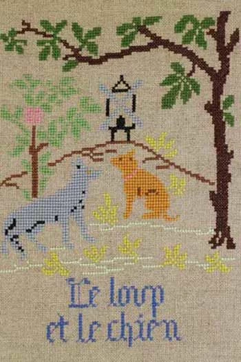 Fils Broderie Point De Croix Le Loup Et Le Chien 1 Fils Broderie Point De Croix Le Loup Et Le Chien