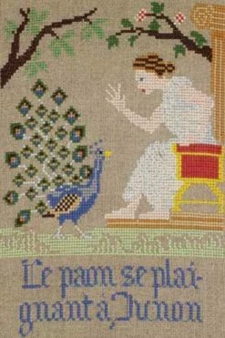 Fils Broderie Point De Croix Le Paon Se Plaignant à Junon