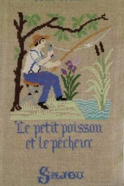 Fils Broderie Point De Croix Le Petit Poisson Et Le Pêcheur
