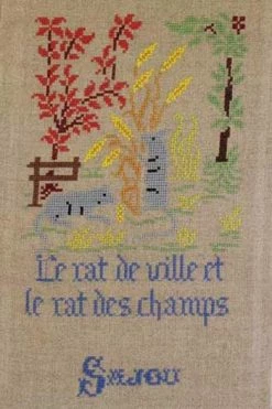 Fils Broderie Point De Croix Le Rat Des Villes Et Le Rat Des Champs