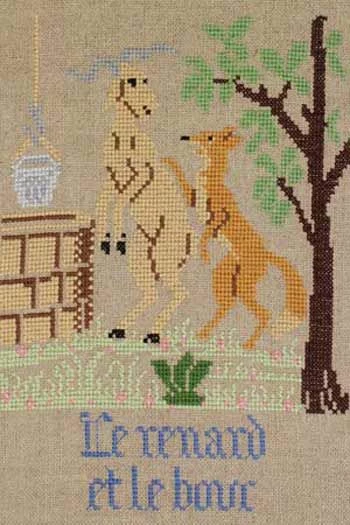 Fils Broderie Point De Croix Le Renard Et Le Bouc 1 Fils Broderie Point De Croix Le Renard Et Le Bouc
