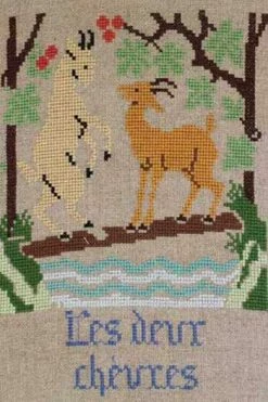 Fils Broderie Point De Croix Les Deux Chèvres