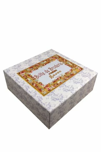 Grande Boîte Ouvrage Broderie Bleue 2 Grande Boîte Ouvrage Broderie Bleue – Image 2