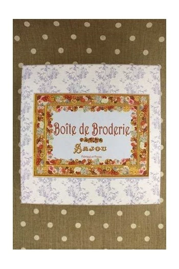 Grande Boîte Ouvrage Broderie Bleue 3 Grande Boîte Ouvrage Broderie Bleue – Image 3