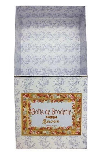 Grande Boîte Ouvrage Broderie Bleue 1 Grande Boîte Ouvrage Broderie Bleue