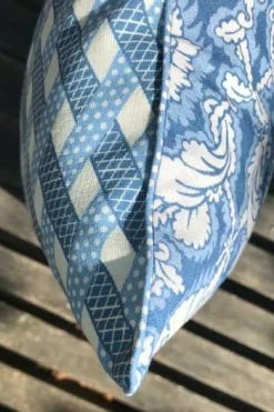 Housse Coussin 40 X 40cm Damas Bleu 1 -artisanat Soldes Magasin housse coussin 40 x 40cm damas bleu 1 1