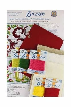 Kit De Point De Croix Bloc-notes Bordeaux Allégorie -artisanat Soldes Magasin kit de point de croix bloc notes bordeaux allegorie 1