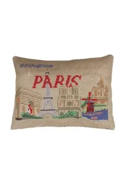 Kit De Point De Croix Coussin Paris - Aïda
