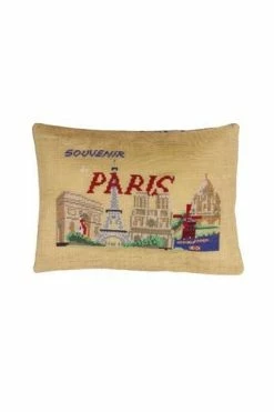 Kit De Point De Croix Coussin Paris - Lin