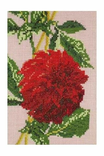 Kit De Point De Croix Fleur Dahlia 6 Kit De Point De Croix Fleur Dahlia – Image 6