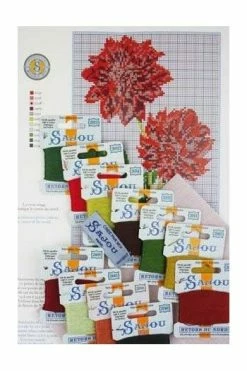 Kit De Point De Croix Fleur Dahlia 14 Kit De Point De Croix Fleur Dahlia -artisanat Soldes Magasin kit de point de croix fleur dahlia 5