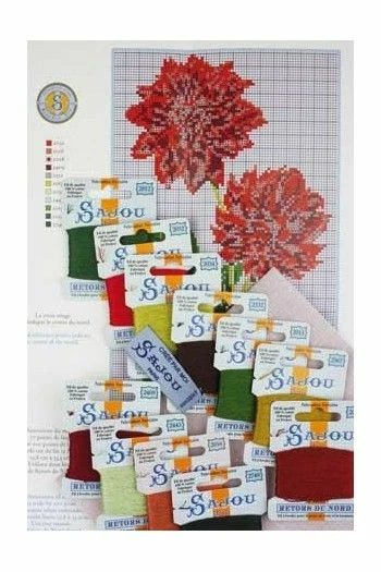 Kit De Point De Croix Fleur Dahlia 7 Kit De Point De Croix Fleur Dahlia – Image 7