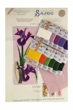 Kit De Point De Croix Fleur Iris 10 Kit De Point De Croix Fleur Iris -artisanat Soldes Magasin kit de point de croix fleur iris 1