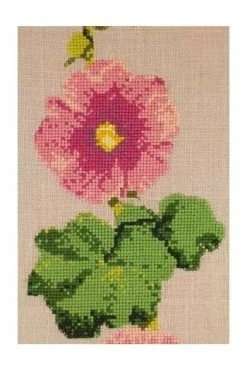 Kit De Point De Croix Fleur Rose Trémière 13 Kit De Point De Croix Fleur Rose Trémière -artisanat Soldes Magasin kit de point de croix fleur rose tremiere 5