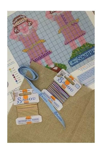 Kit De Point De Croix Petite Fille Sajou Balsamie 4 Kit De Point De Croix Petite Fille Sajou Balsamie – Image 4