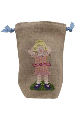 Kit De Point De Croix Petite Fille Sajou Flavie