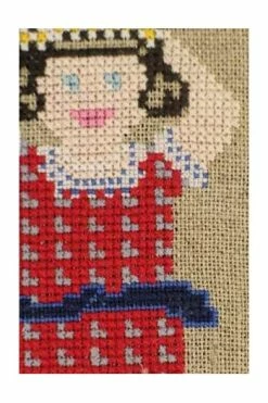 Kit De Point De Croix Petite Fille Sajou Rosalie -artisanat Soldes Magasin kit de point de croix petite fille sajou rosalie 1