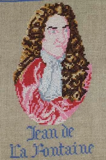 Kit De Point De Croix Plaid Fables De La Fontaine 3 Kit De Point De Croix Plaid Fables De La Fontaine – Image 3