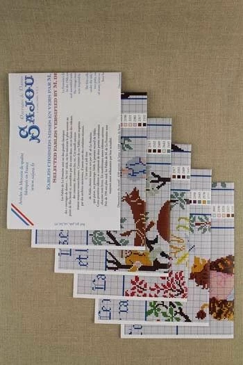 Kit De Point De Croix Plaid Fables De La Fontaine 6 Kit De Point De Croix Plaid Fables De La Fontaine – Image 6