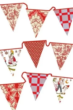 Kit Guirlande De Fanions Rouges