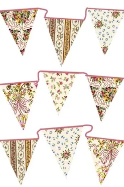 Kit Guirlande De Fanions Tissus Fleuris