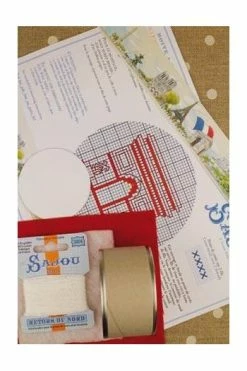 Kit Point De Croix Boîte Arc De Triomphe Rouge -artisanat Soldes Magasin kit point de croix boite arc de triomphe rouge 2