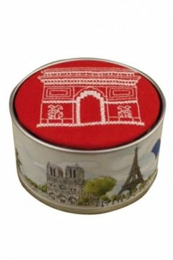 Kit Point De Croix Boîte Arc De Triomphe Rouge