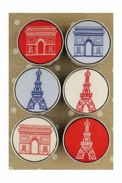 Kit Point De Croix Boîte Arc De Triomphe Rouge -artisanat Soldes Magasin kit point de croix boite arc de triomphe rouge 5