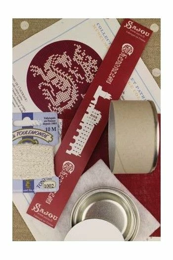 Kit Point De Croix Boîte François Ier Cerise/TK 3 Kit Point De Croix Boîte François Ier Cerise/TK – Image 3