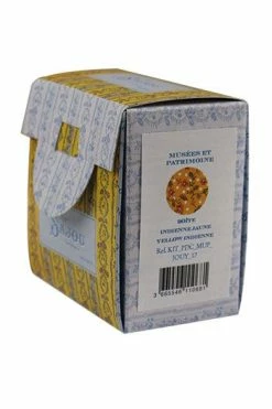 Kit Point De Croix Boîte Ronde Indienne Jaune 7 Kit Point De Croix Boîte Ronde Indienne Jaune -artisanat Soldes Magasin kit point de croix boite ronde indienne jaune 3