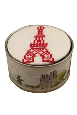 Kit Point De Croix Boîte Tour Eiffel écrue