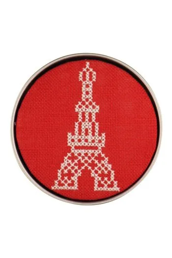 Kit Point De Croix Boîte Tour Eiffel Rouge 2 Kit Point De Croix Boîte Tour Eiffel Rouge – Image 2