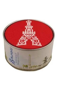 Kit Point De Croix Boîte Tour Eiffel Rouge